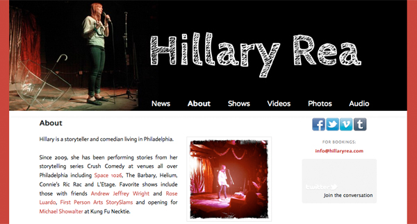 Hillary Rea website